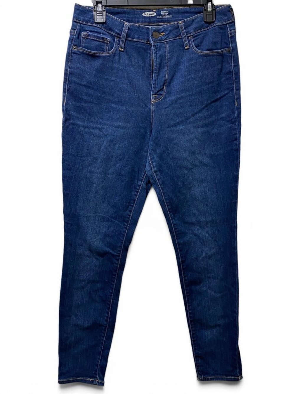 Old Navy  Rockstar High Rise Super Skinny Jeans Womens 12 Blue Stretch Denim